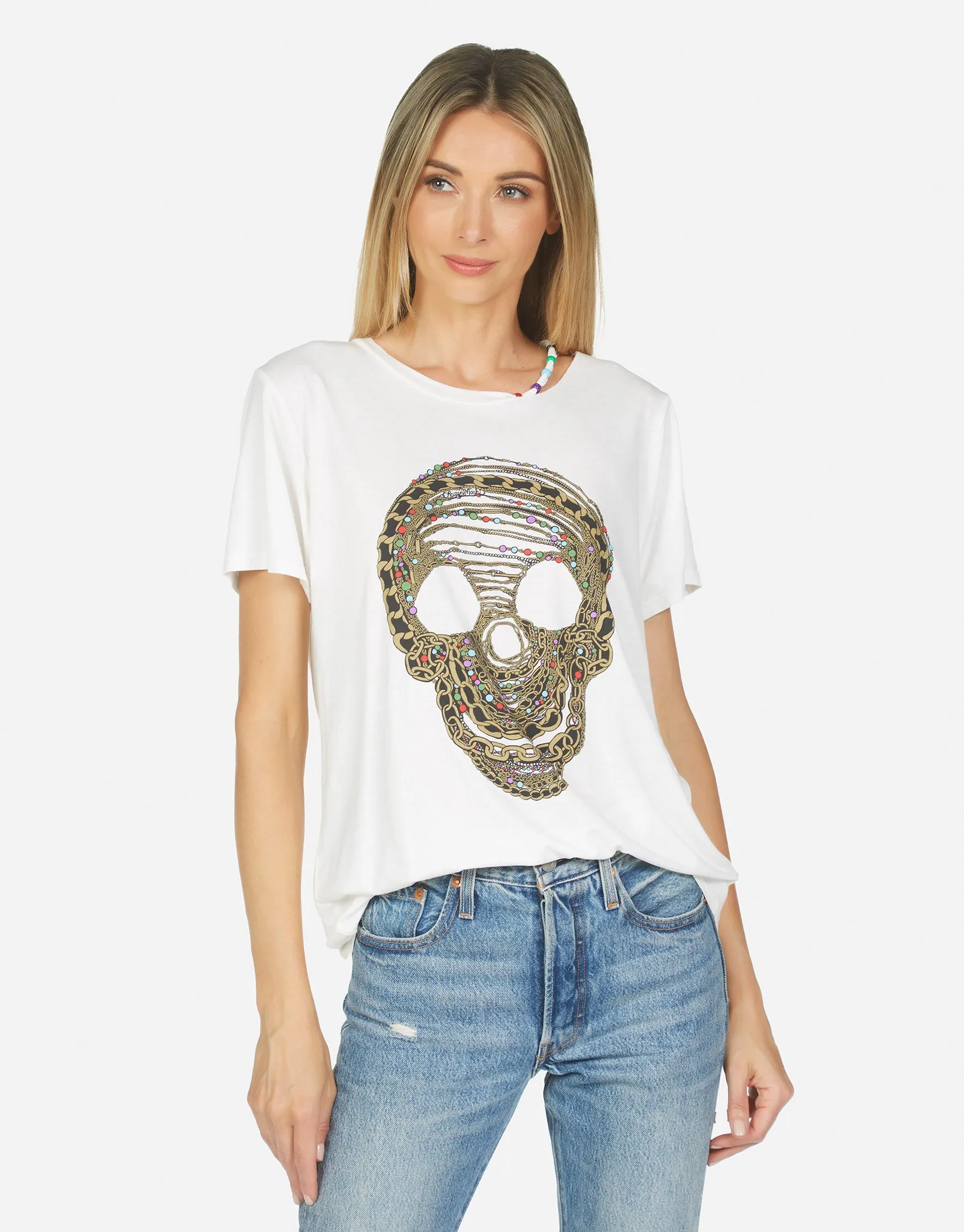 MinimalistDesign Chic Comfort Wear Gabriella Beaded Chain Skull