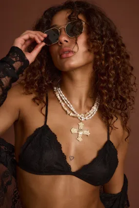 Ambrose Black Lace Bra SeamFree Knitting