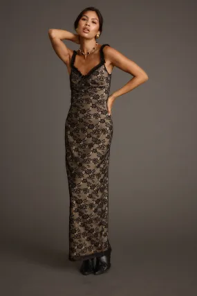Modern Form Classic Layers Temptation Black Lace Maxi Dress