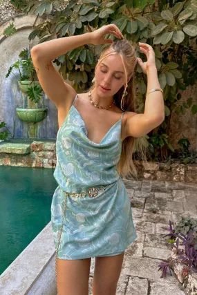 Perfect Wearable Sterling Floral Satin Mini Dress