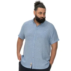 Plus Size Fit D555 Mens Falmouth Big & Tall Linen Short Sleeve Shirt