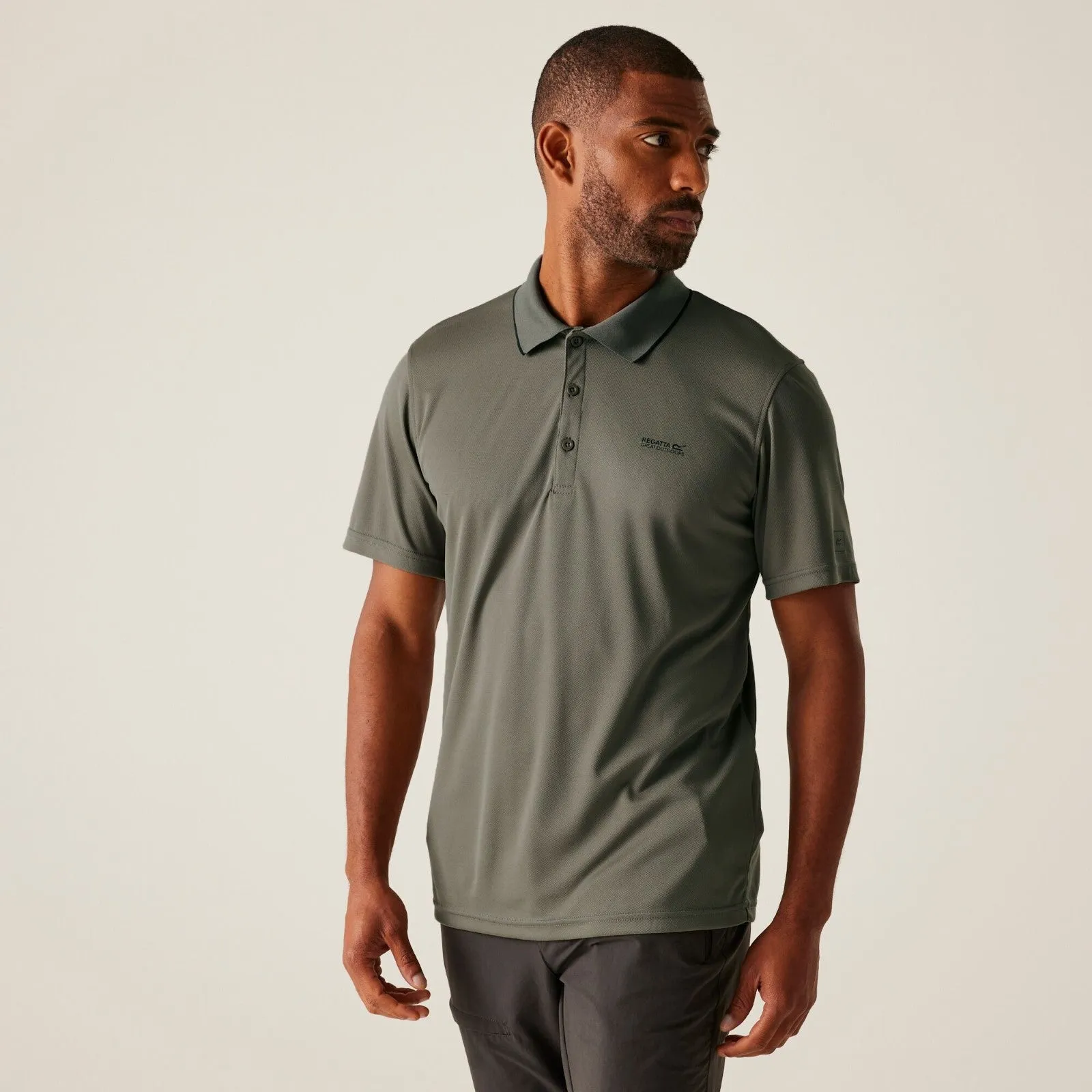 Regatta Mens Maverick V Active Polo Shirt Breathable Cotton Blend