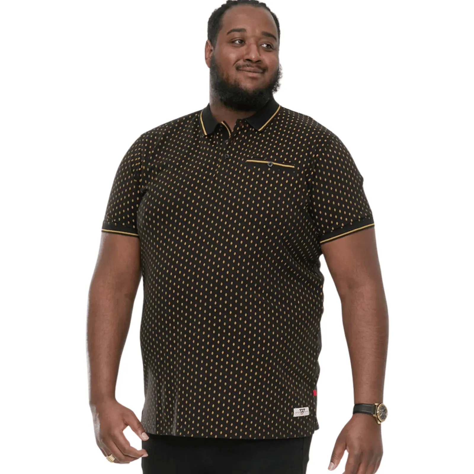 Summer Golf D555 Mens Raul Big & Tall Short Sleeve All Over Print Polo Shirt