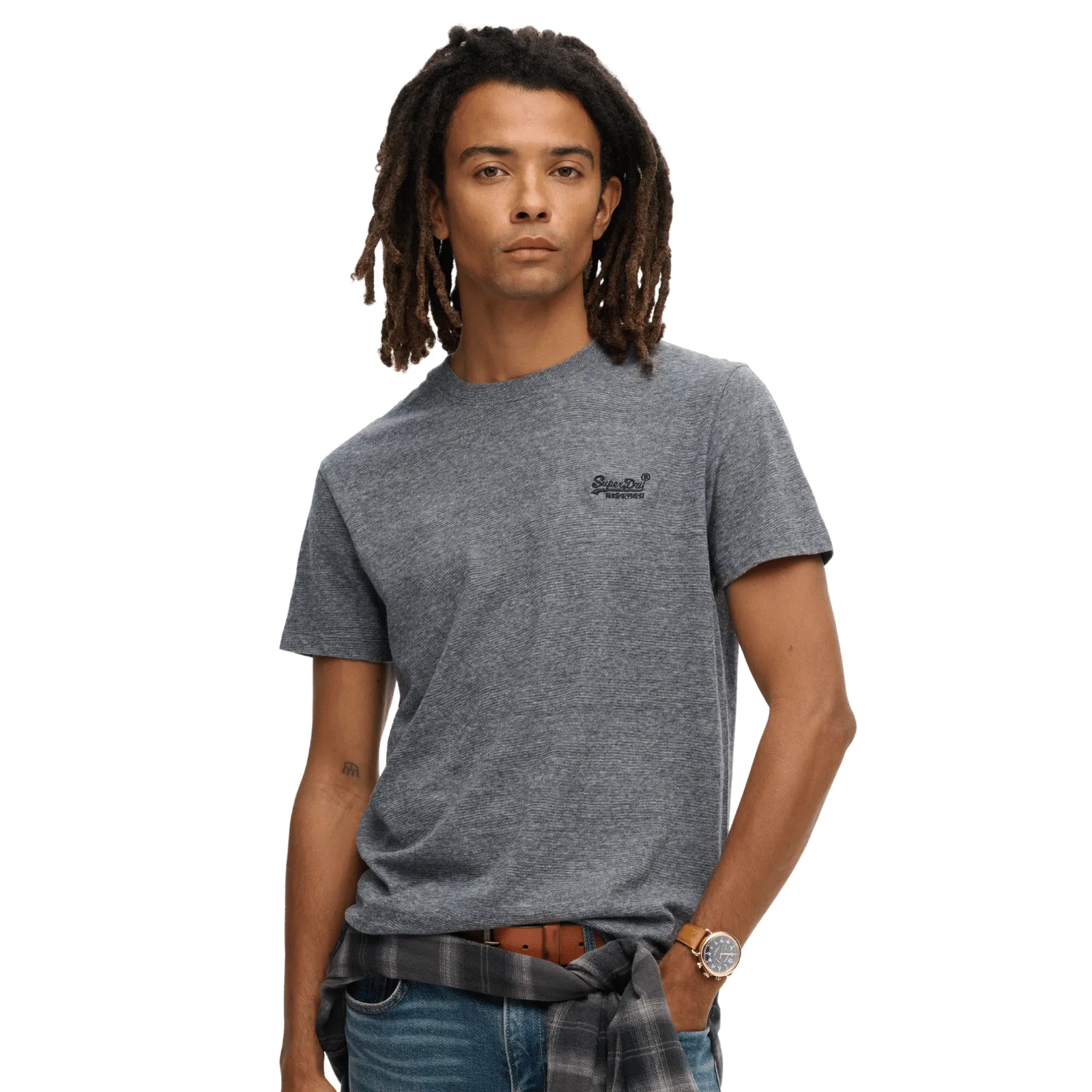 Reinforced Stress Points Superdry Mens Essential Logo Slim Fit Short Sleeve T-Shirt