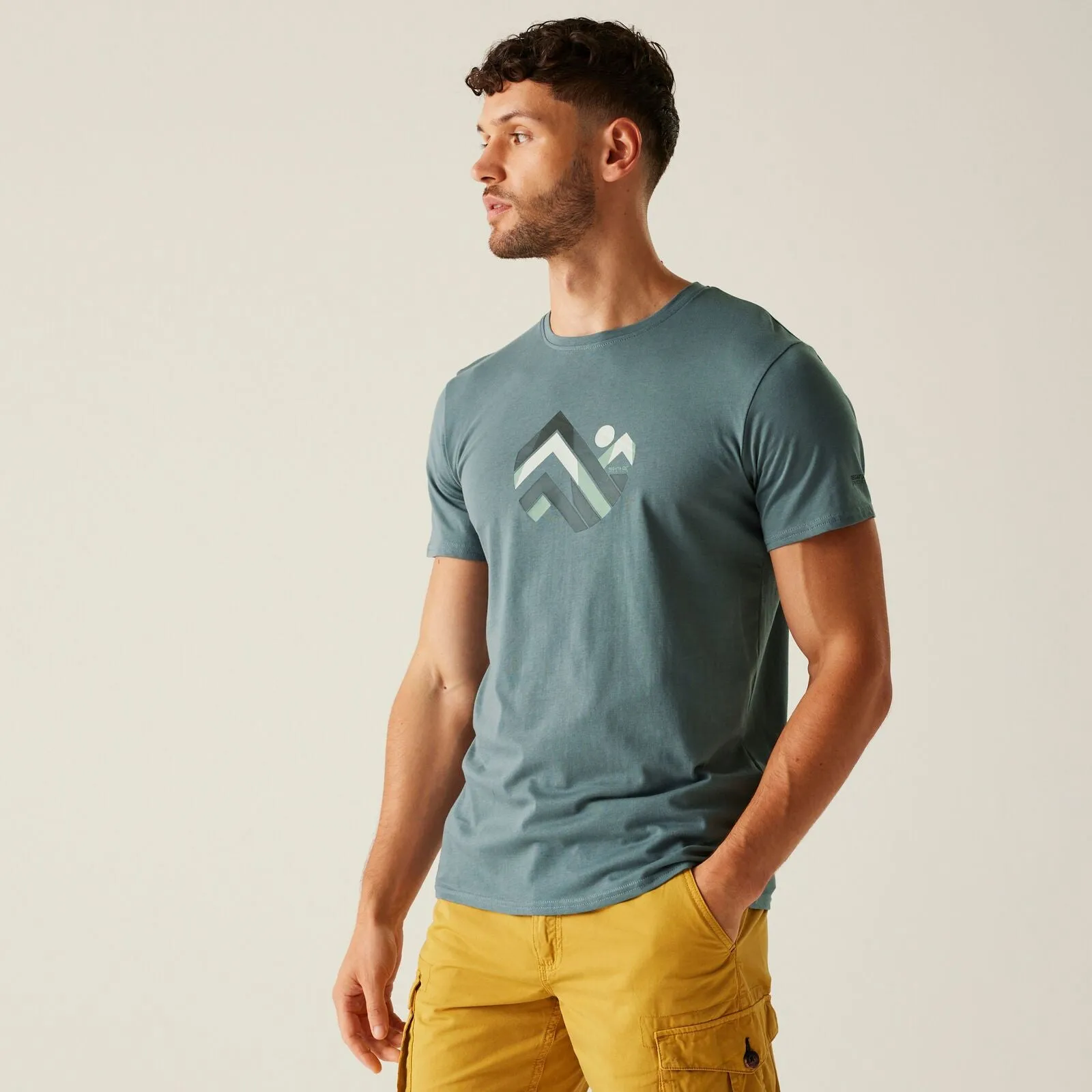 simple design Fashionable Look Regatta Mens Breezed V Short Sleeve T-Shirt