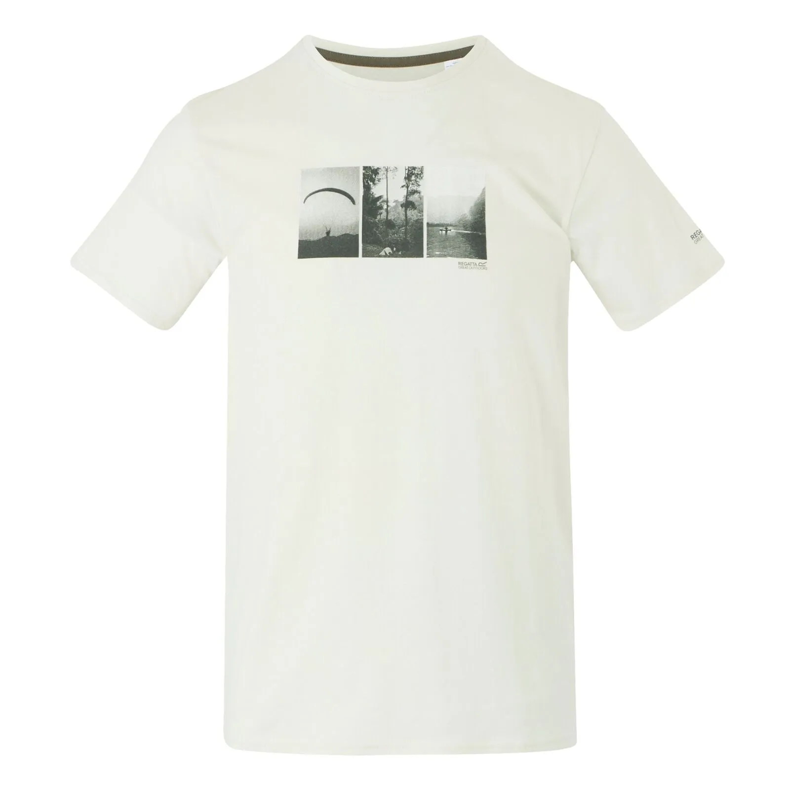Regatta Mens Breezed V Short Sleeve T-Shirt ContrastPlacket