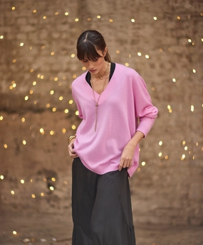 Joni Oversized V Textured Fabric
