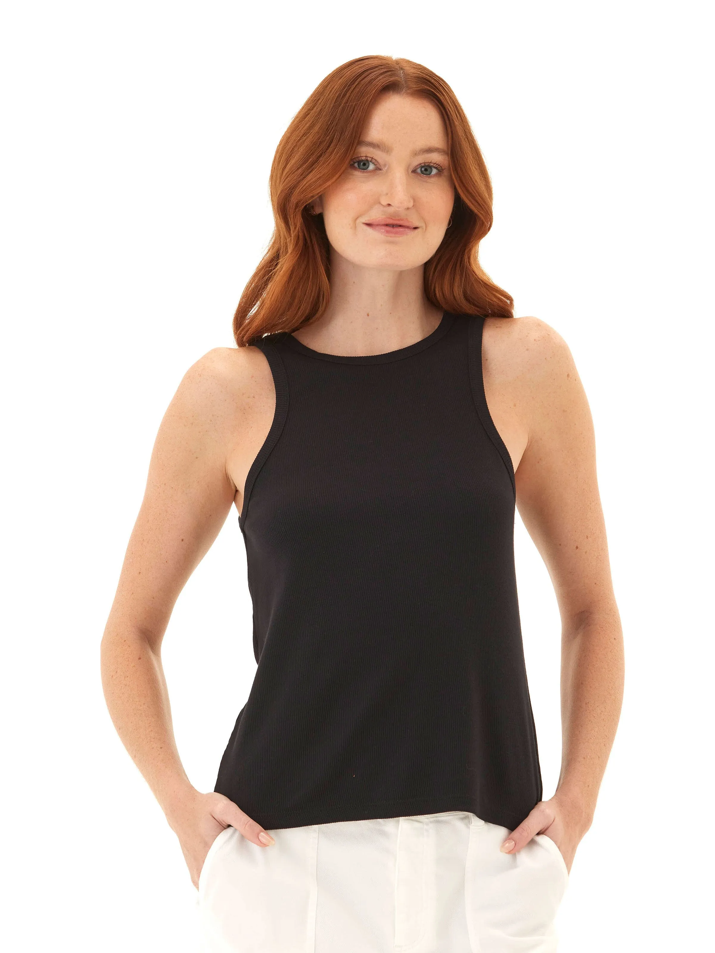 Element Bailey Feather Rib High Neck Tank