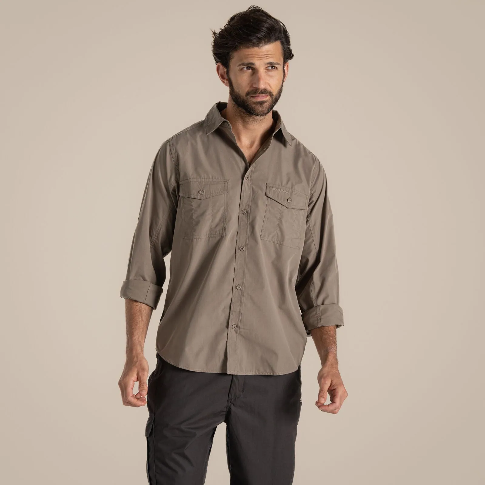 Craghoppers Mens Kiwi Sun Protection Long Sleeve Shirt Minimalist fashion