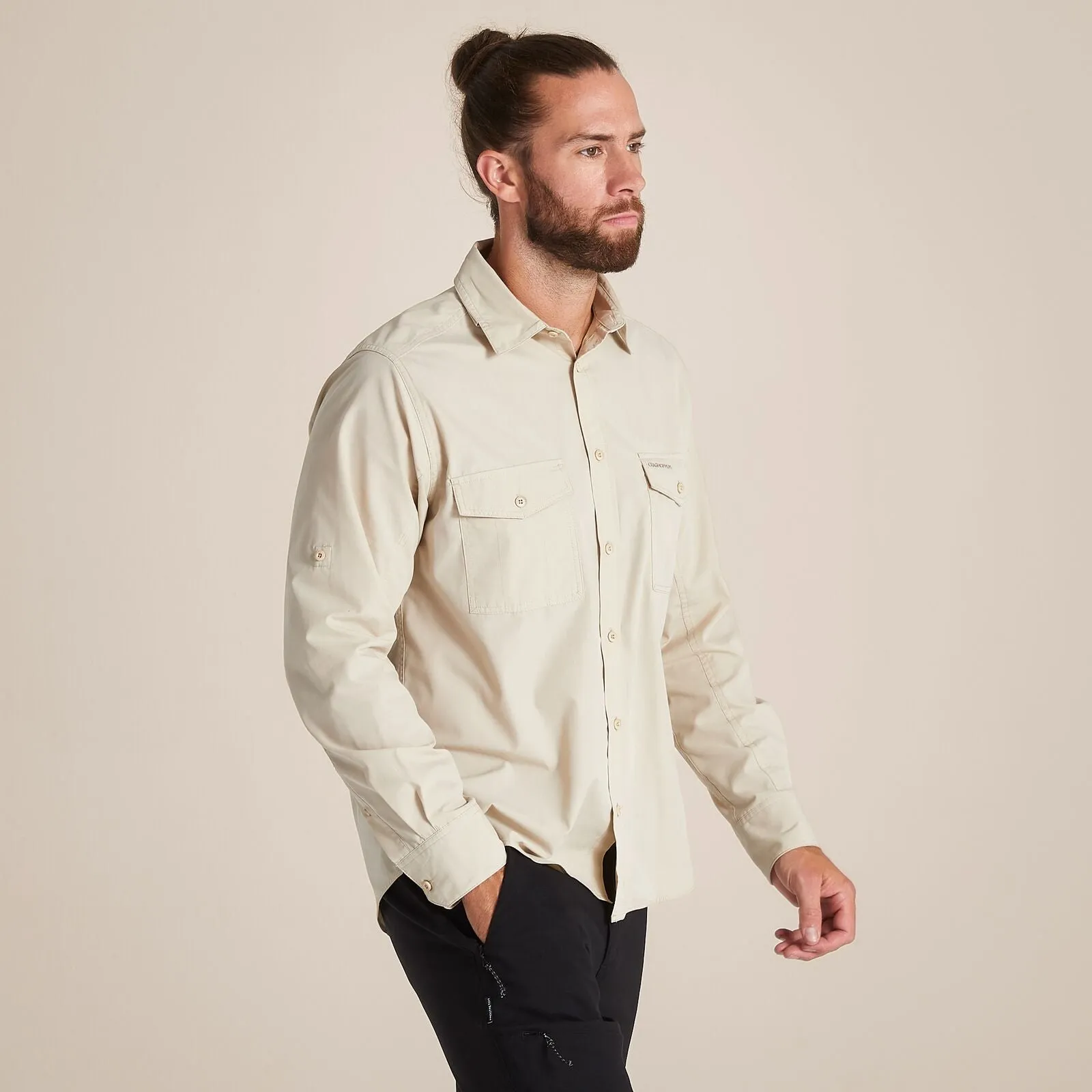 Cool Comfort Craghoppers Mens Kiwi Sun Protection Long Sleeve Shirt