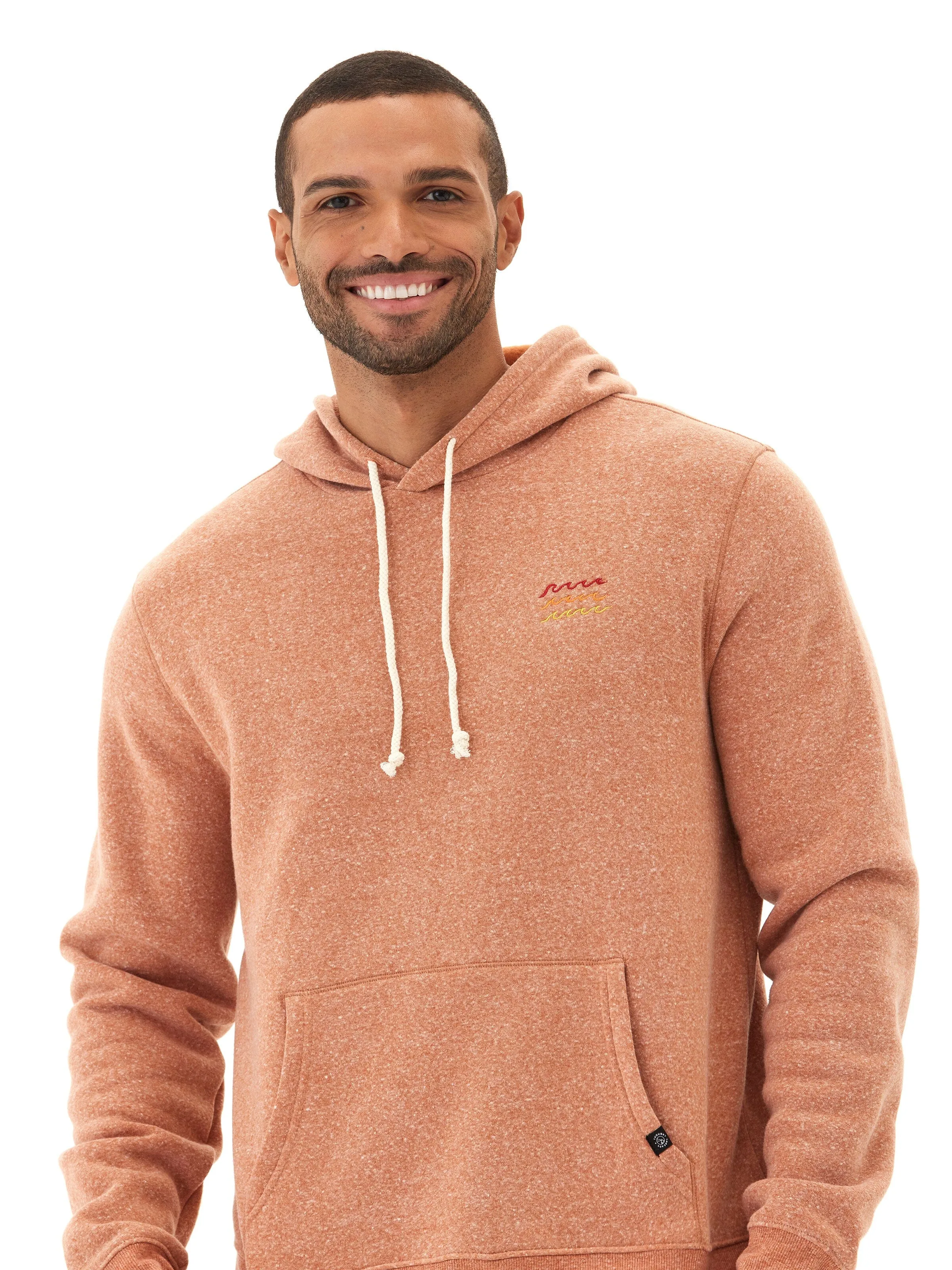 Classic Zip Up Embroidered Triblend Pullover Hoodie