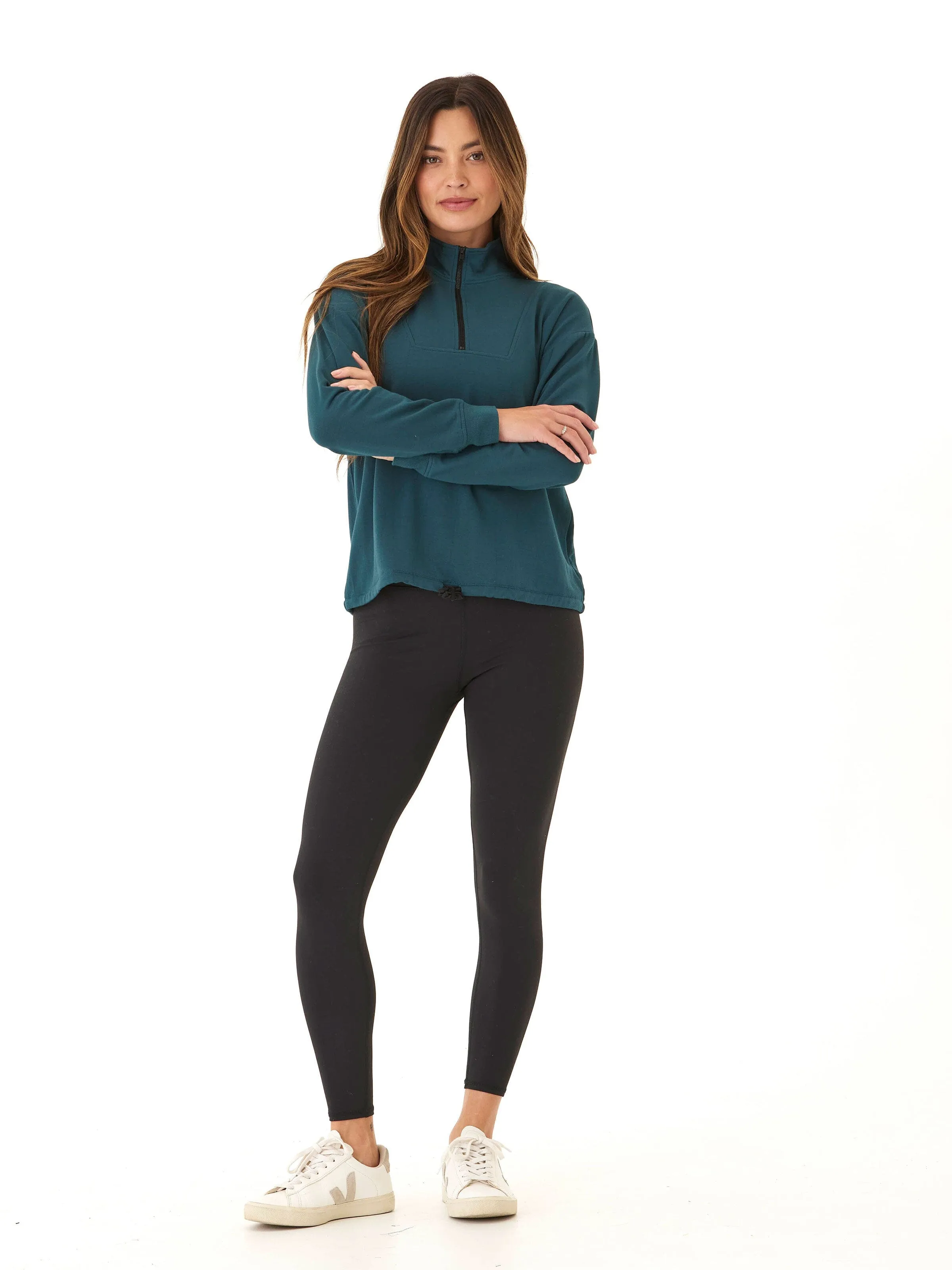 Anti Static Treatment OdorResistantTreatment Nyla Feather Fleece Half Zip Pullover