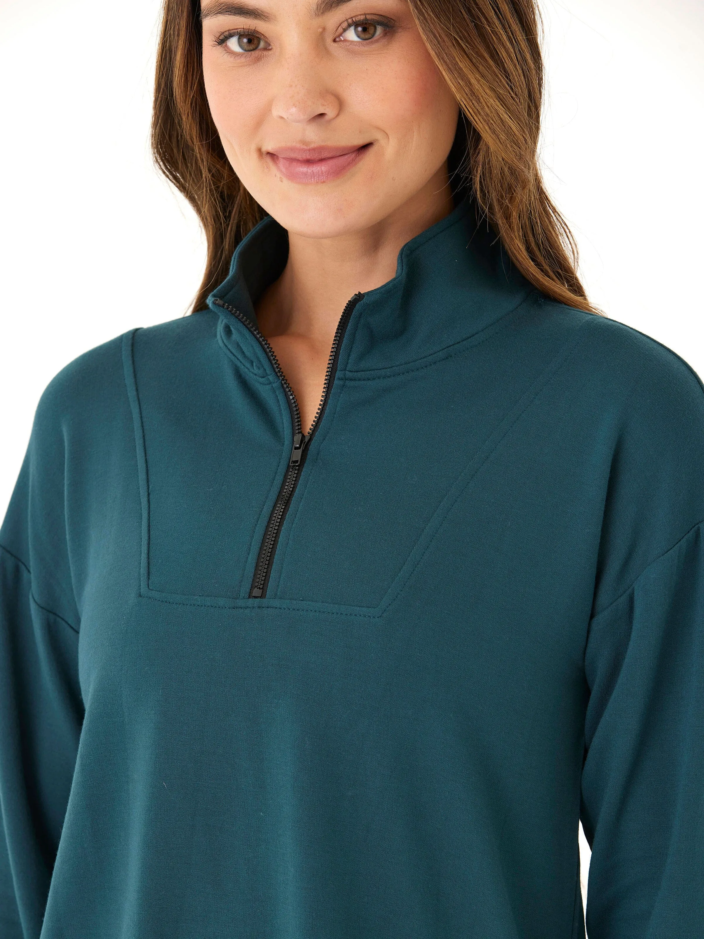 Temperature Regulating Lining Nyla Feather Fleece Half Zip Pullover