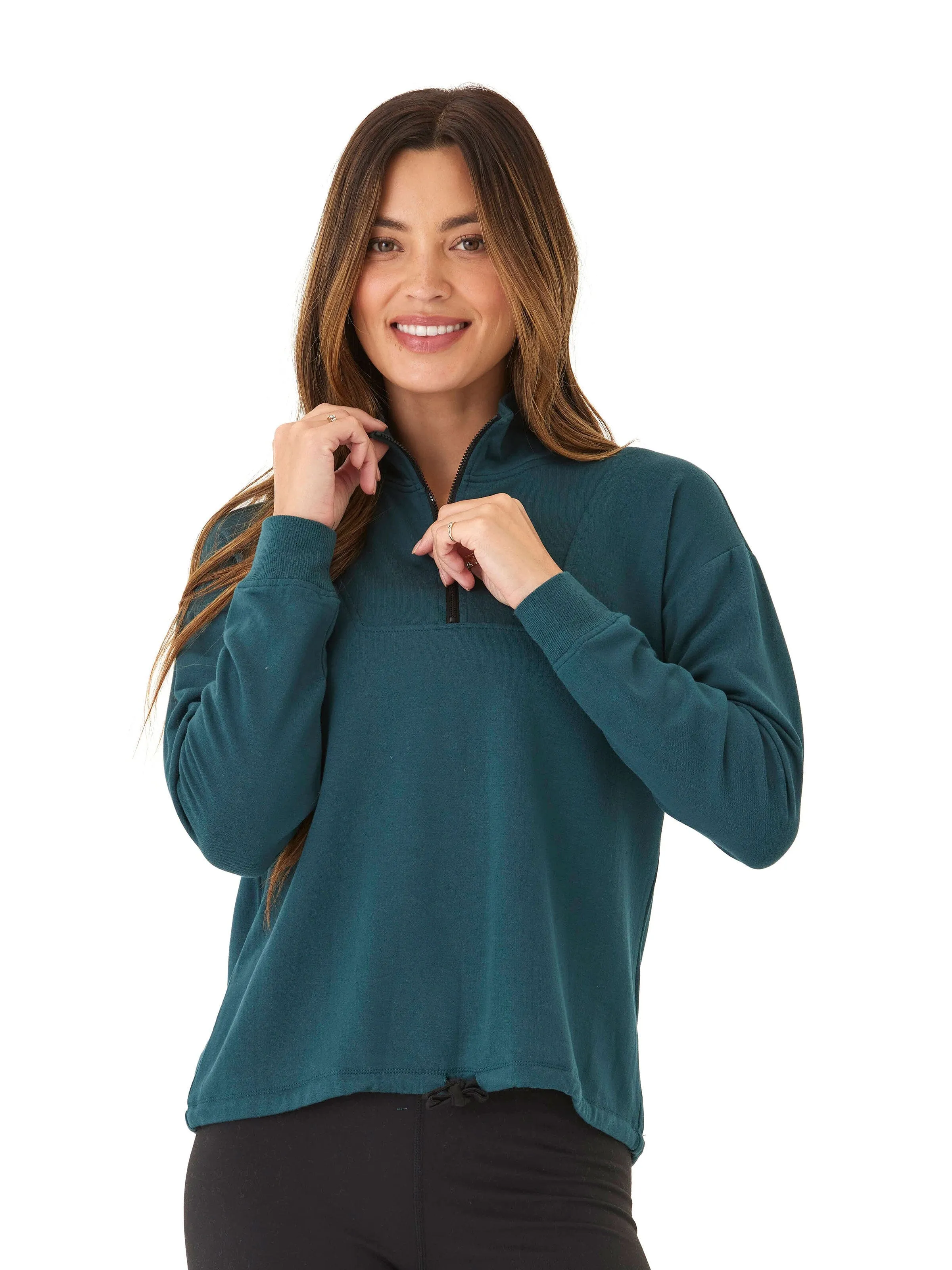 LightweightConstruction Simple Chill Piece Nyla Feather Fleece Half Zip Pullover