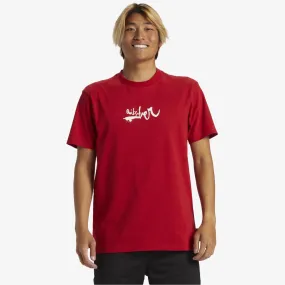Quiksilver Mens Impaired Logo DNA T-Shirt Surf Odor Resistant Technology