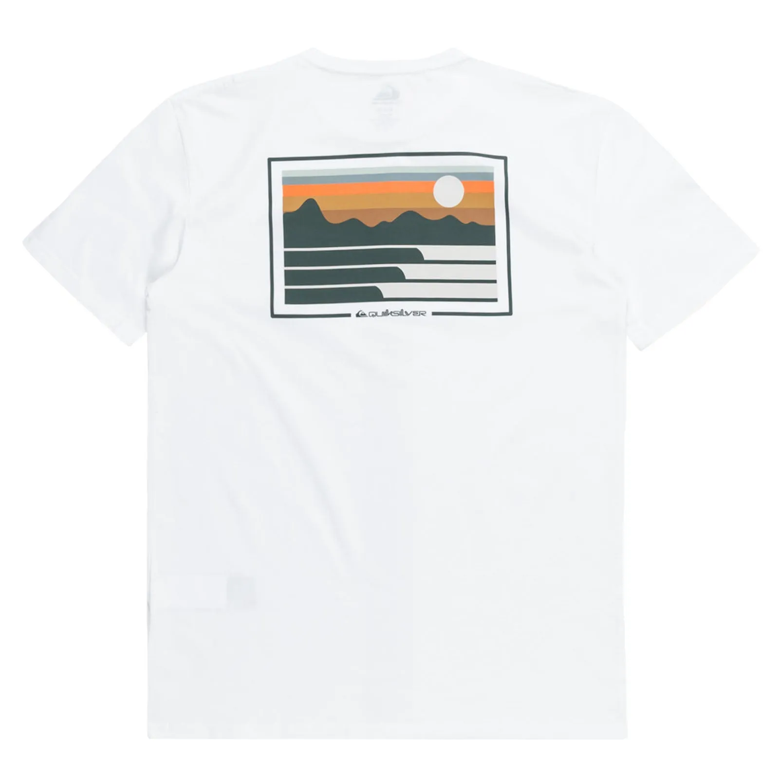 Quiksilver Mens Land And Sea Short Sleeve  T-Shirt Double Needle Hemming
