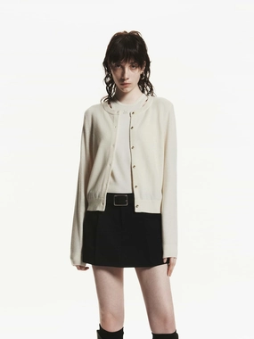 Stay Soft Wool Fitted Knit Cardigan