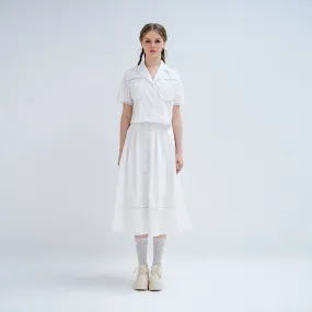Midi Cotton Skirt Fade Resistant Cloth