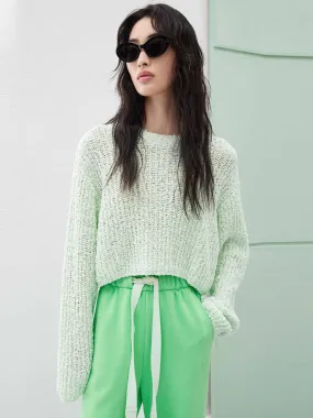 Easy Care Texture Round Neck Sweater