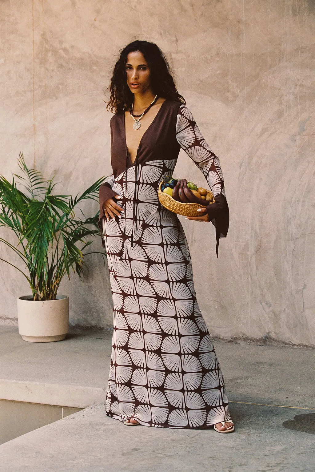 Fashion Daily Modern and Stylish Thea Block Print Maxi Dress