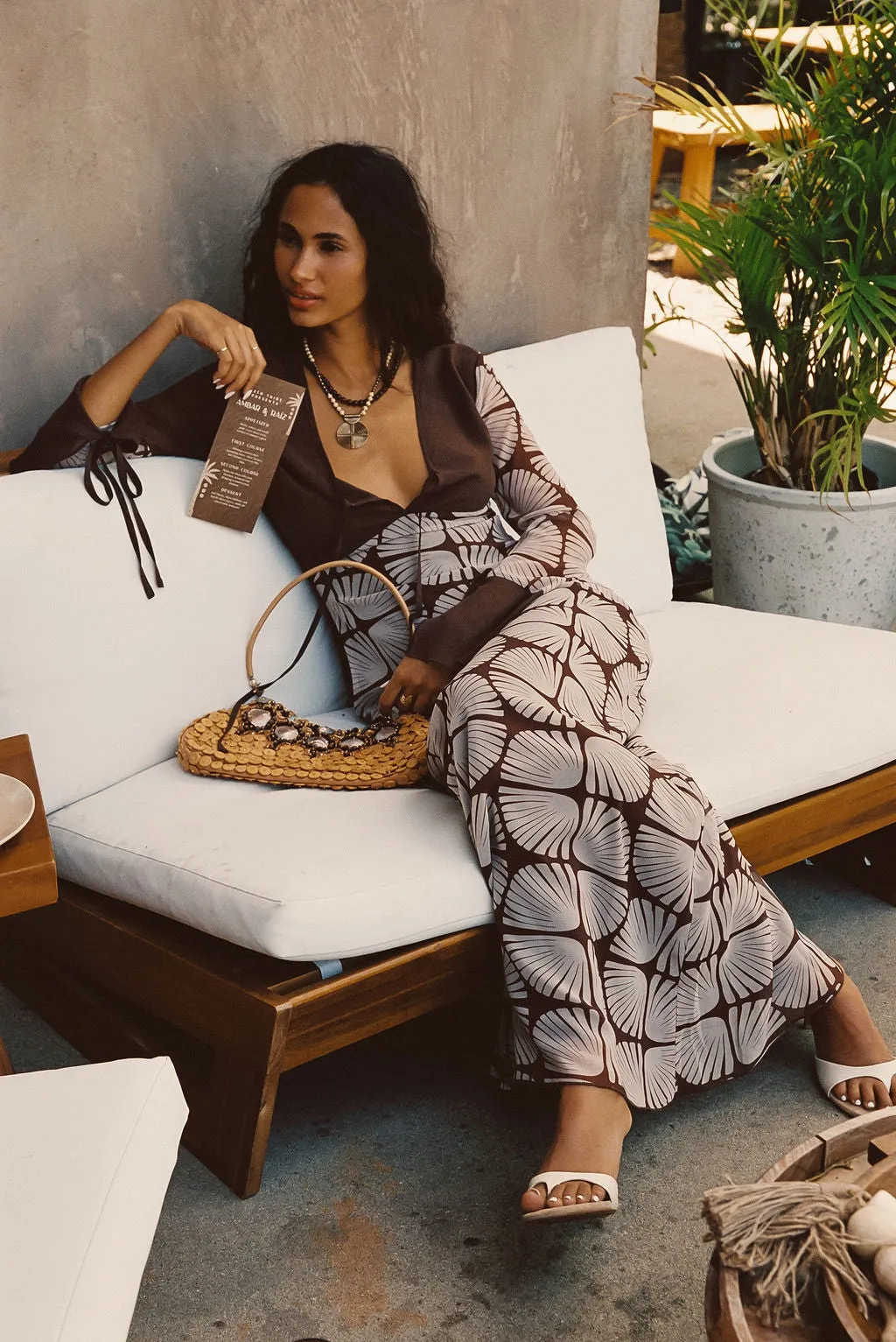 Thea Block Print Maxi Dress Essential Piece