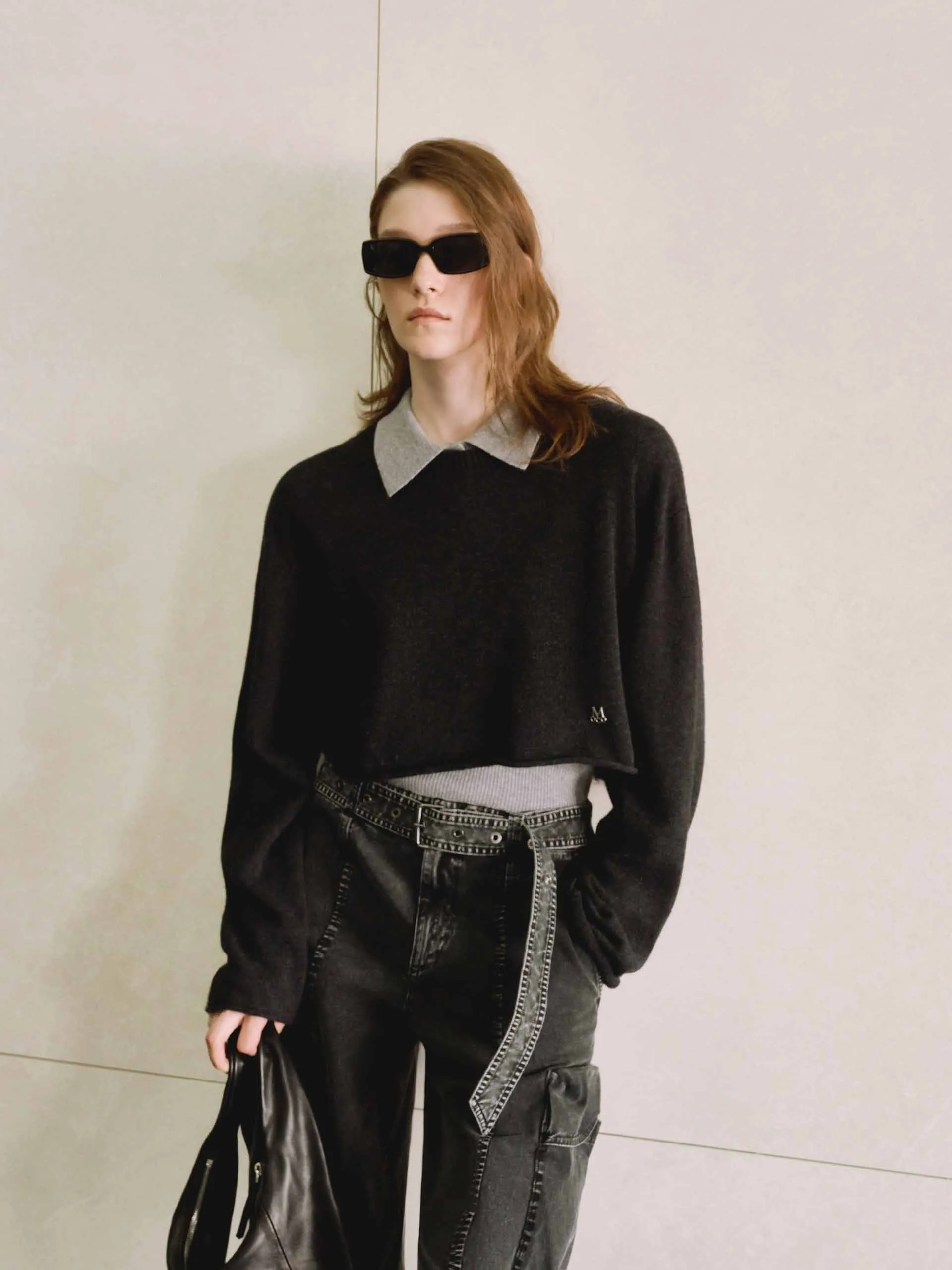 Contrast Detail Knit Top Set Sophisticated Layers