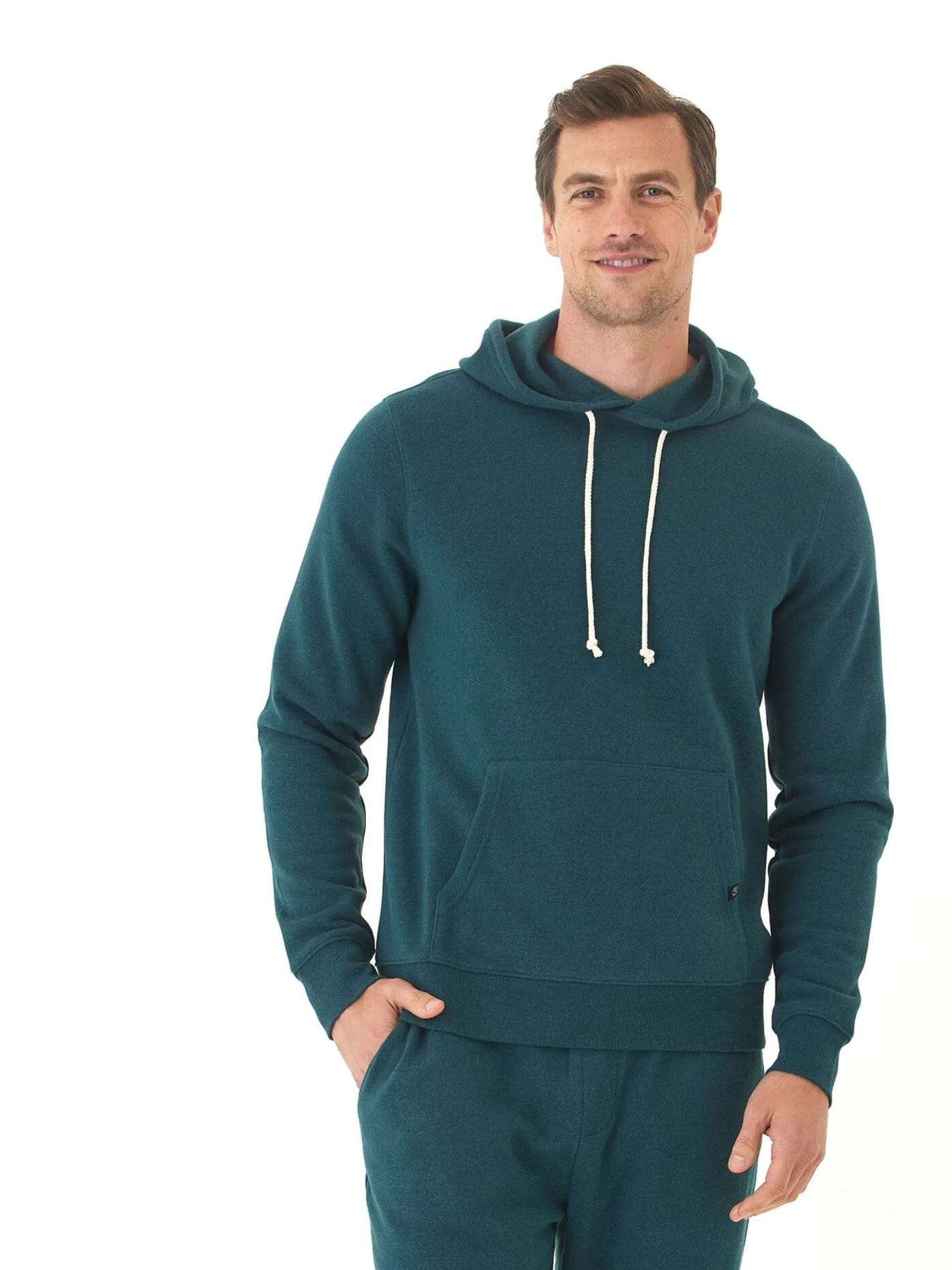DoubleLayered Collar City Commuter Triblend Pullover Hoodie