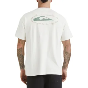 AntiPillingSurface Quiksilver Mens Mikey Short Sleeve Cotton T-Shirt - Snow White