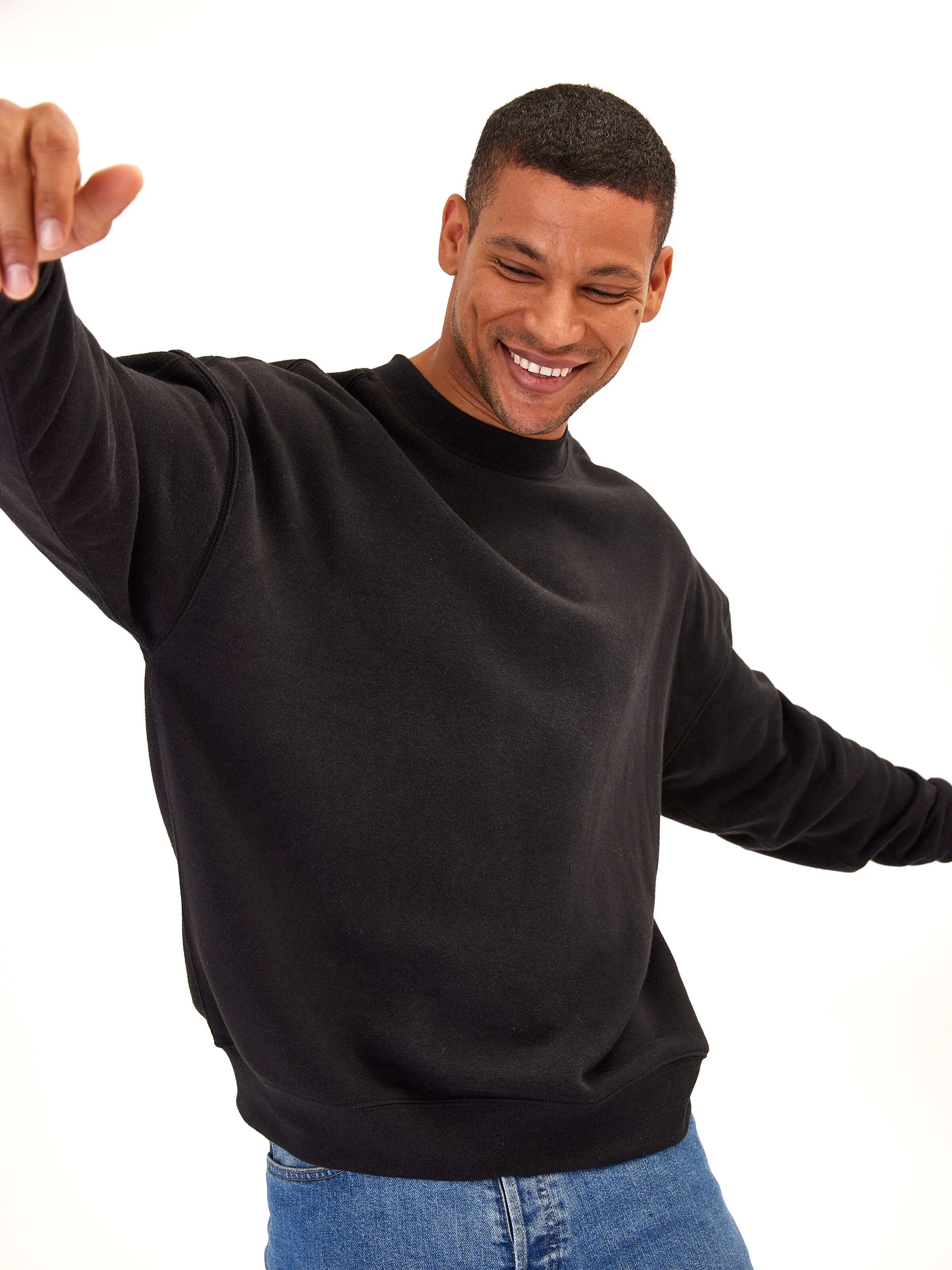 Eco Friendly Dye Process Rudy Triblend Fleece Drop Shoulder Sweatshirt