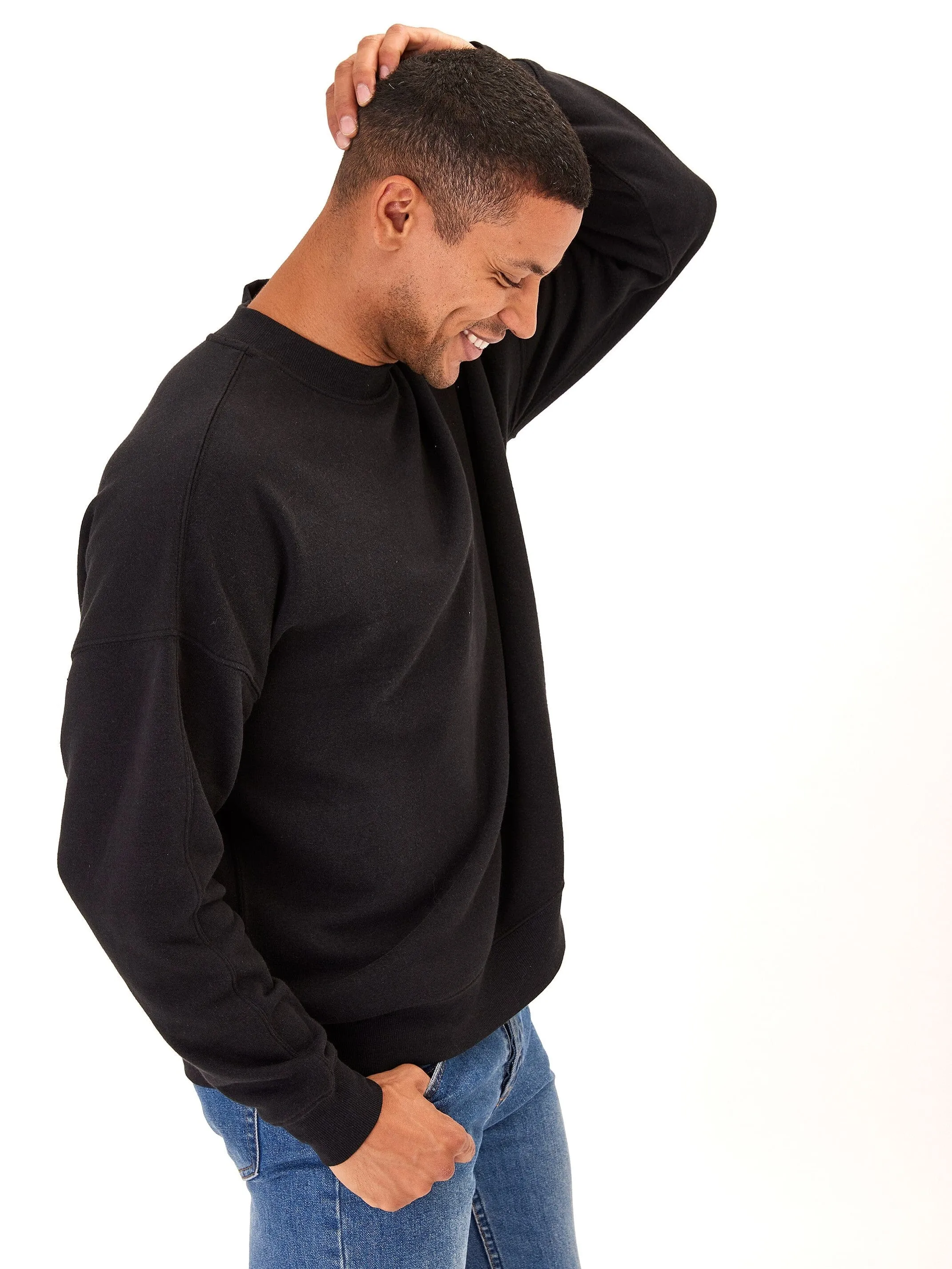 Rudy Triblend Fleece Drop Shoulder Sweatshirt On Duty Layer Transitional Weather Piece