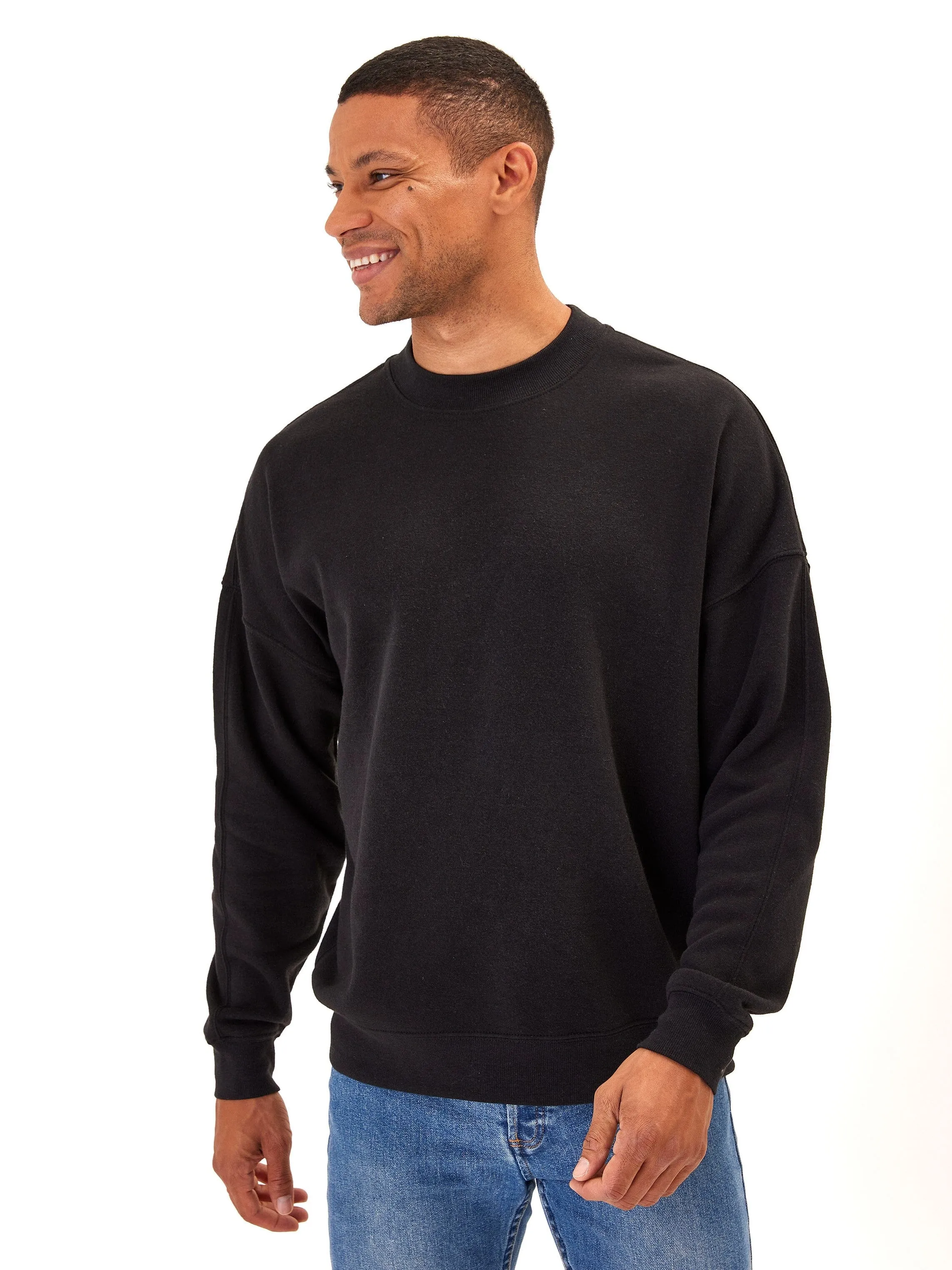 Rudy Triblend Fleece Drop Shoulder Sweatshirt Transitional Daily Fit