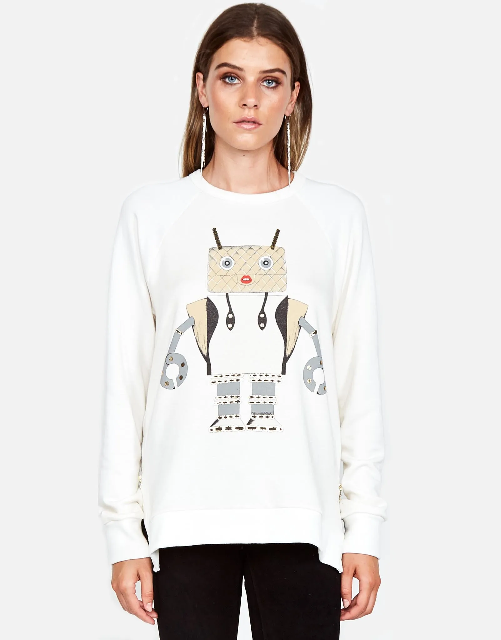 Les Fashion Robot Scoop neck
