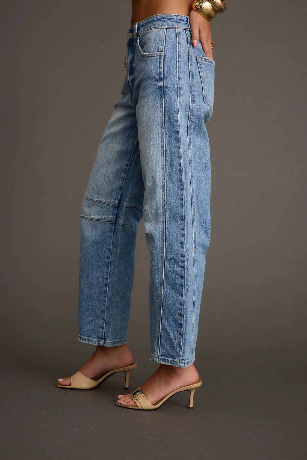 Muse Barrel Denim Jeans Travel Essential Easy Pack
