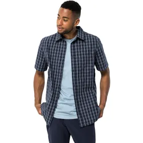 Jack Wolfskin Mens Hot Springs Short Sleeve Check Shirt Contemporary Design