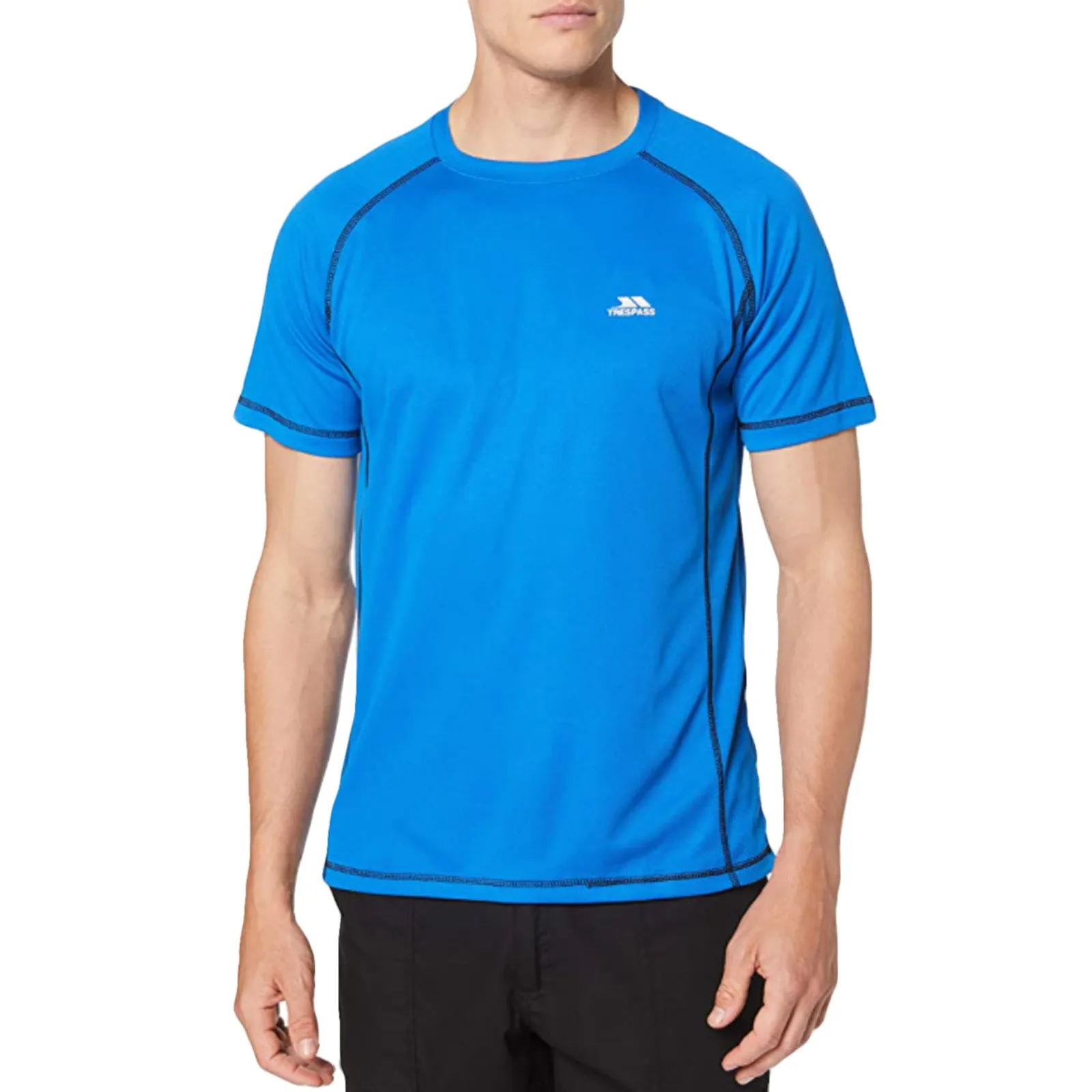 Flexible Ribbed Cuffs Trespass Mens Albert Quick Dry T-Shirt