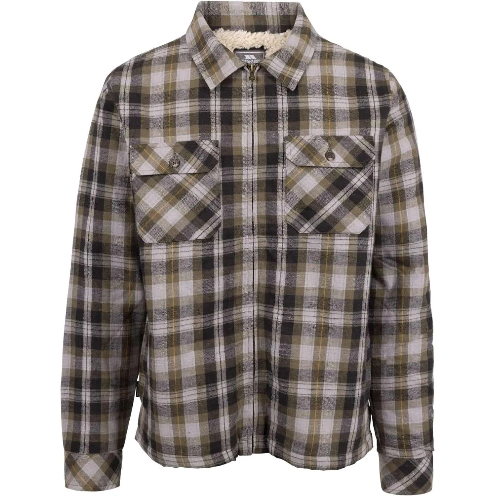 Fashionable Pick Summer Vibes Trespass Mens Danehill Sherpa Lined Check Overshirt