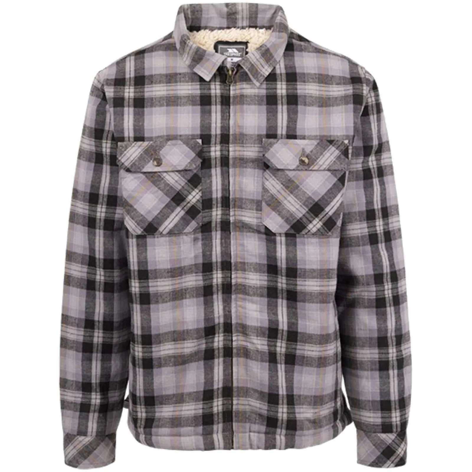 Versatile Outfit Trespass Mens Danehill Sherpa Lined Check Overshirt