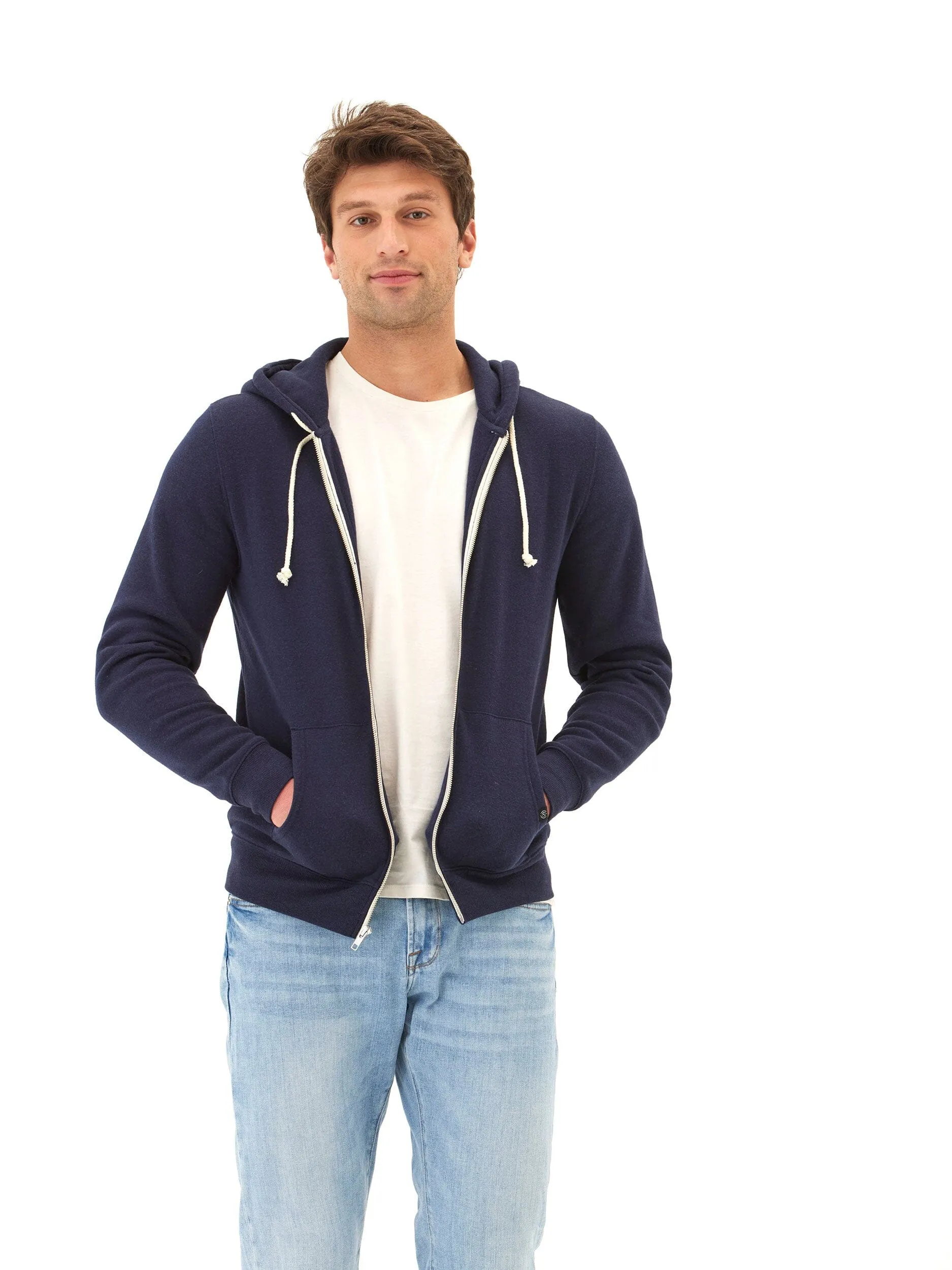 Comfy Essentials Triblend Zip Fleece Hoodie