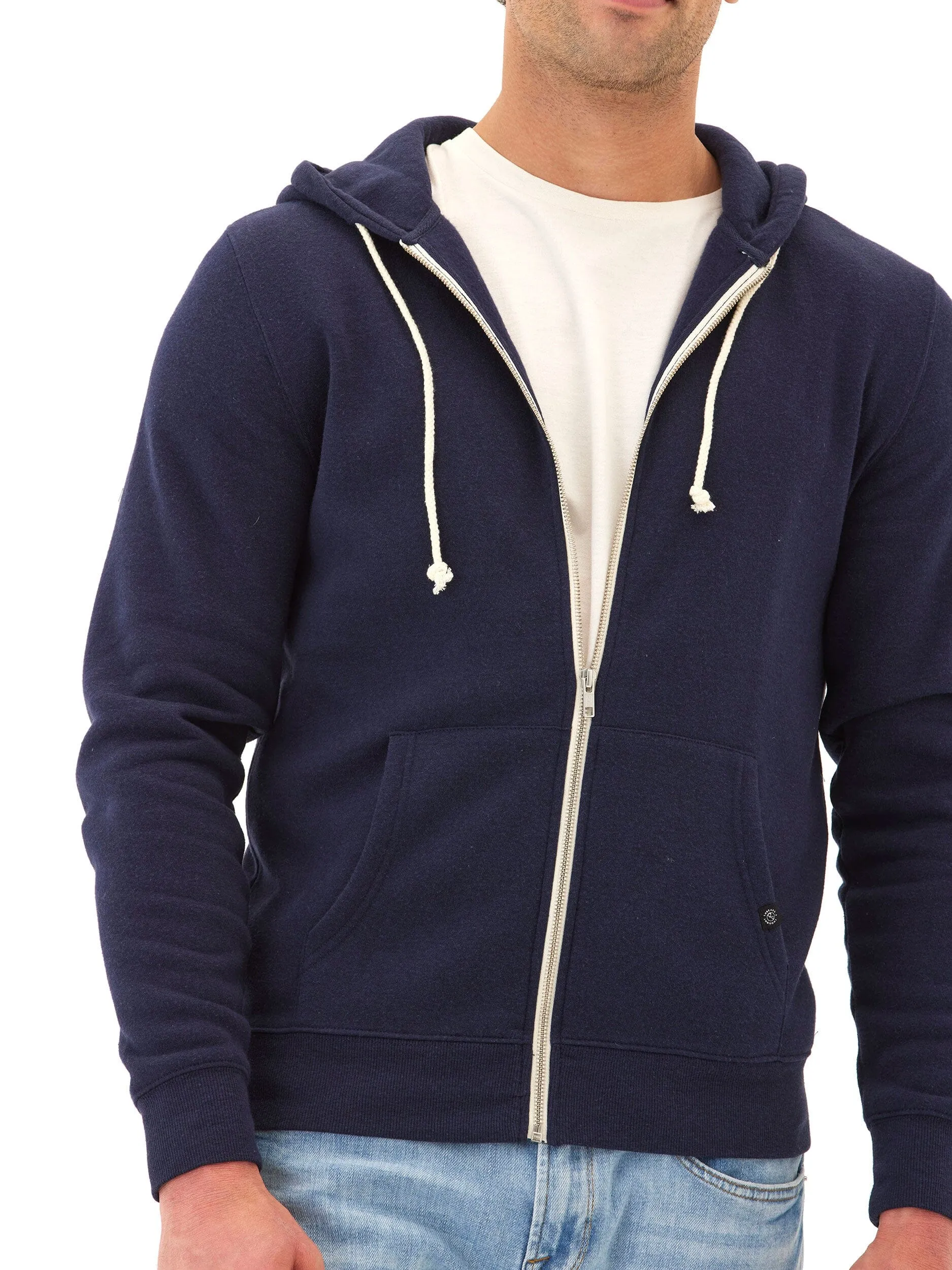 Triblend Zip Fleece Hoodie Lightweight Construction Ergonomic Seams