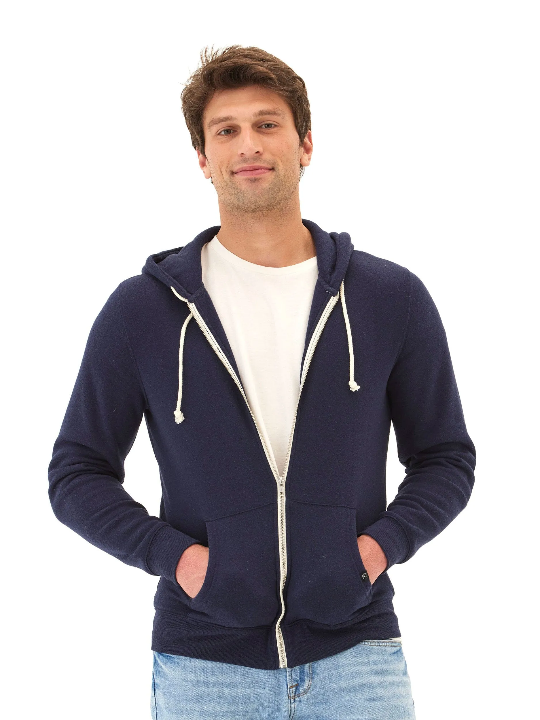 Triblend Zip Fleece Hoodie Airtight Seam Sealing WindproofTechnology