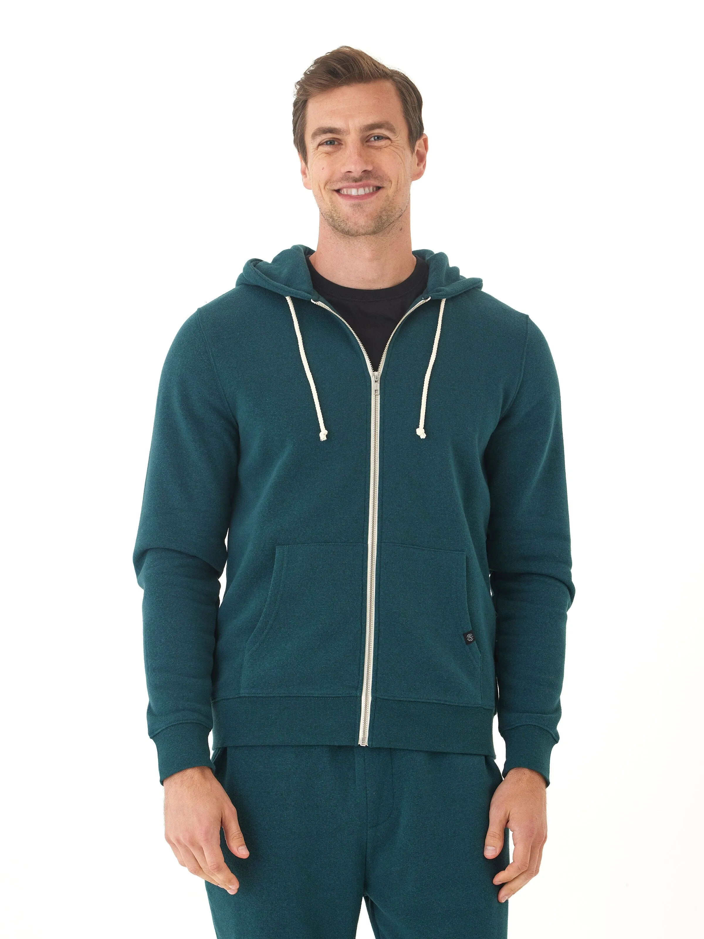 Fleece Lined Triblend Zip Fleece Hoodie