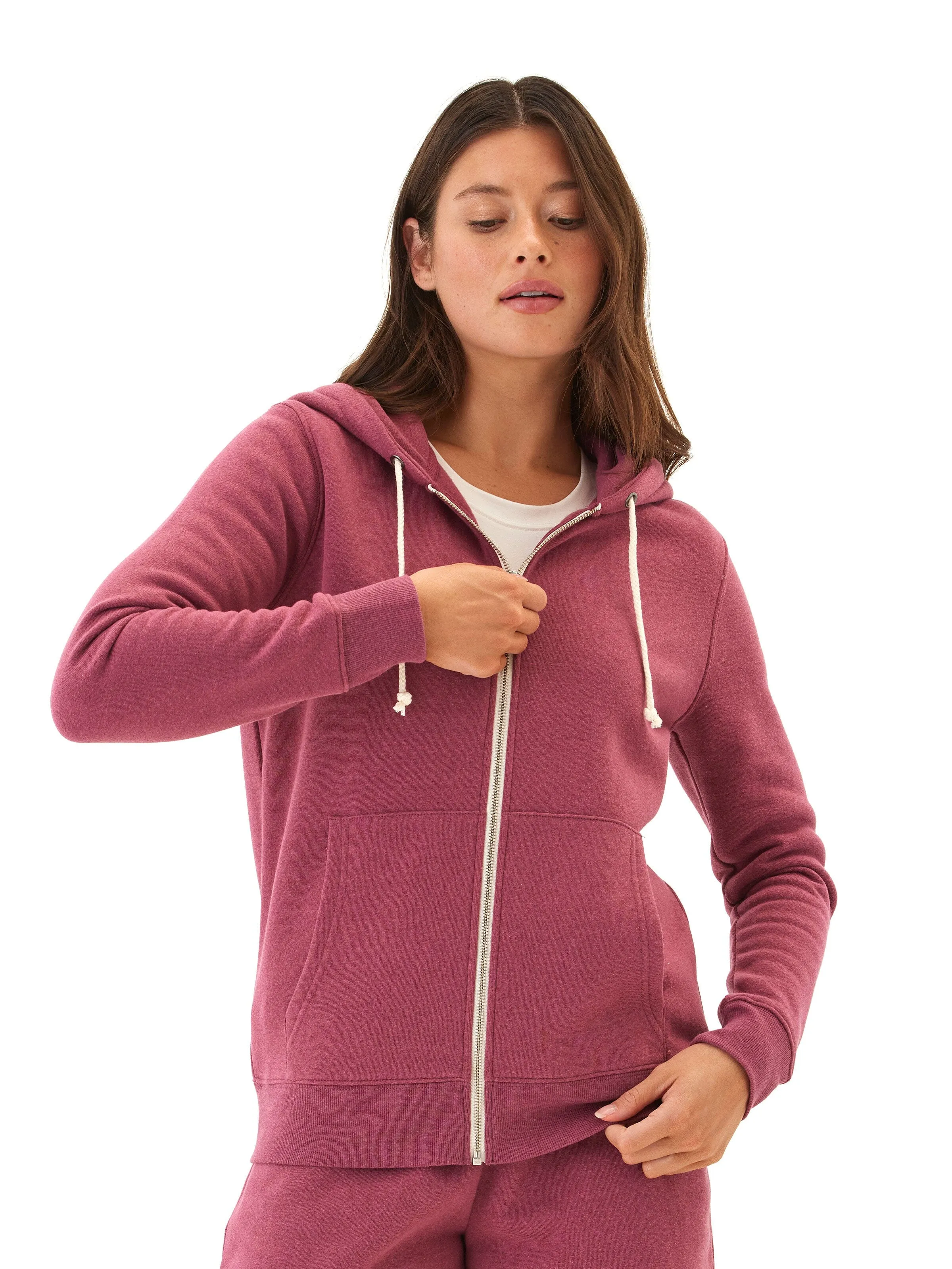 Triblend Zip Hoodie Anti Pill Fabric Tech Stretch Fit