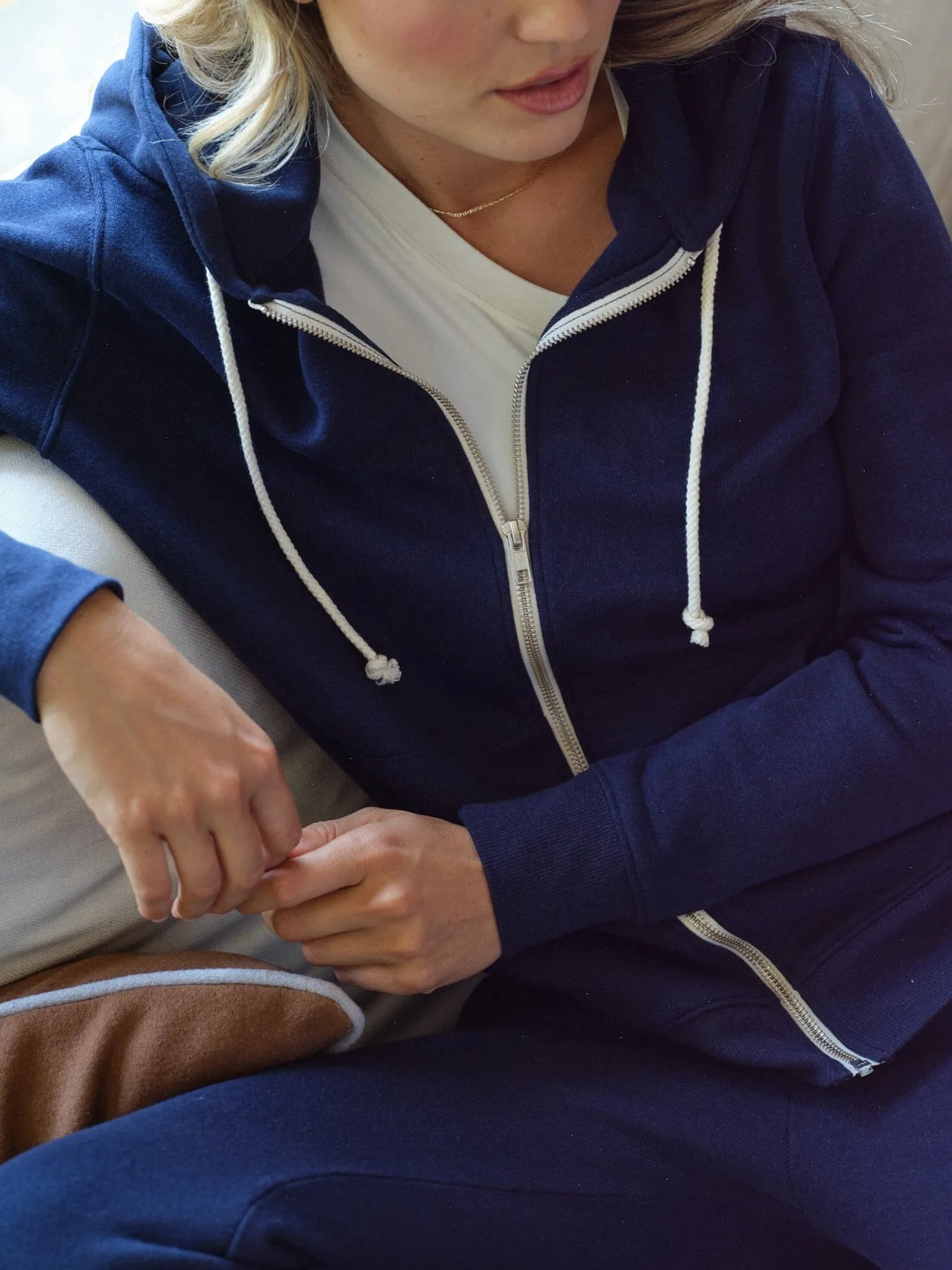 Thermal Regulating Hoodie Reflective accents Triblend Zip Hoodie