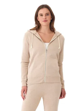 Triblend Zip Hoodie Easy Care Material Static Dissipating Threading