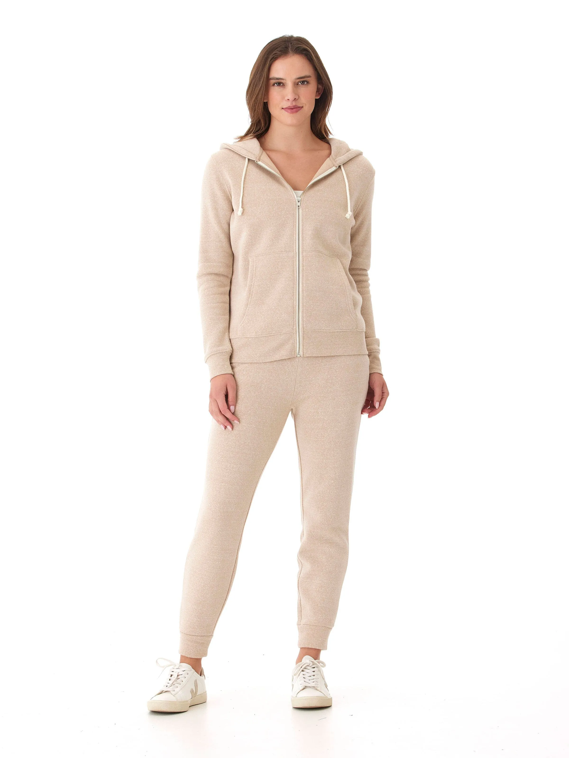 EcoFriendly Water Repellency Triblend Zip Hoodie