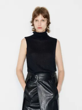 Turtleneck Knit Top Moisture Wicking Knit