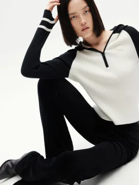Two Tone Hooded Top Cozy and trendy Multi Layer Insulation