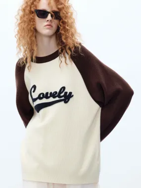 Two Tone Wool Sweater Simple Comfort Knit Comfort