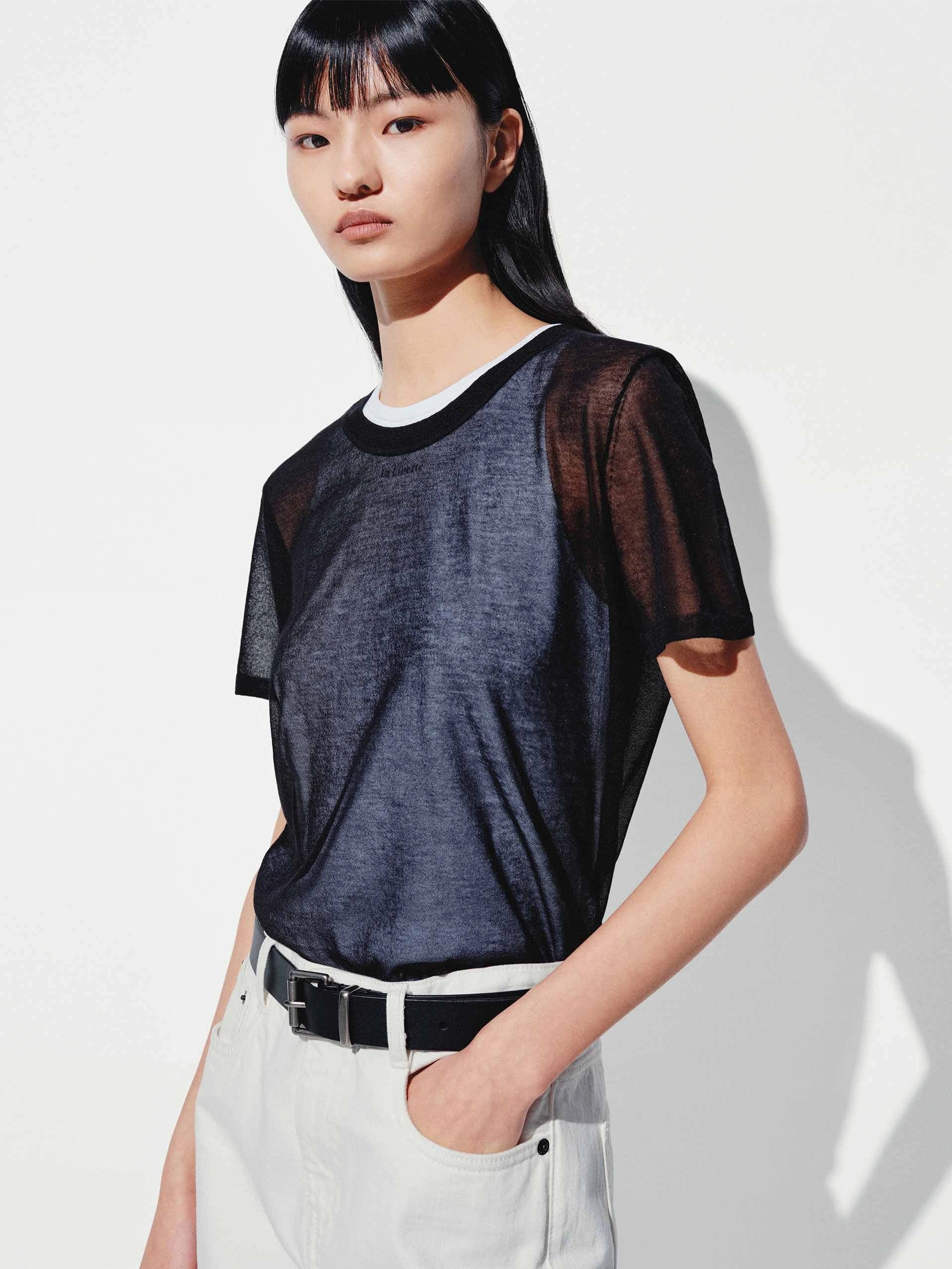 Two Piece Round Neck Top Cold Casual Outfit Layered Collar Option