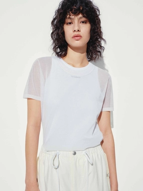 Compression Knit Support Two Piece Round Neck Top